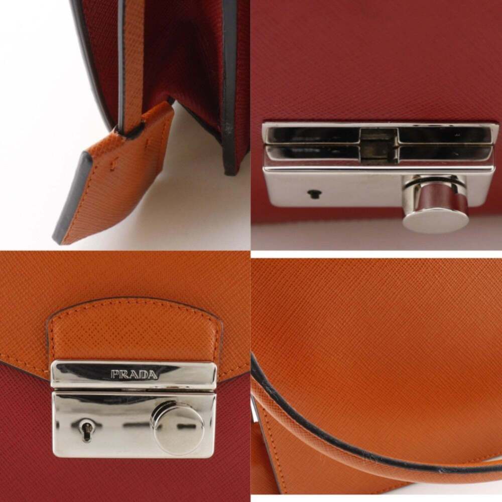 PRADA Red Saffiano Shoulder Bag - Picture 15 of 16